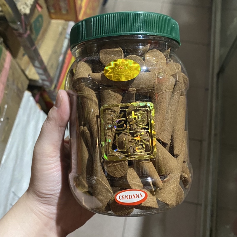 Dupa Kerucut Cendana Toples Wangi Harum Hio Krucut Tumpeng Cone Aroma Cendana Sandalwood