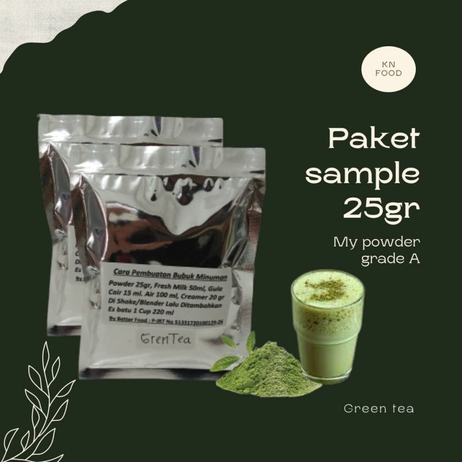 

Paket Sampel 25 Gram My Powder Grade A Rasa Green Tea