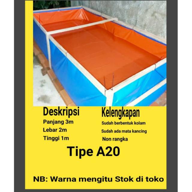 TERPAL KOLAM KOTAK 3X2X1 A20