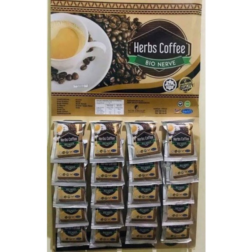 Herbs Coffee Kopi Bio Nerve Isi 20 Sachet