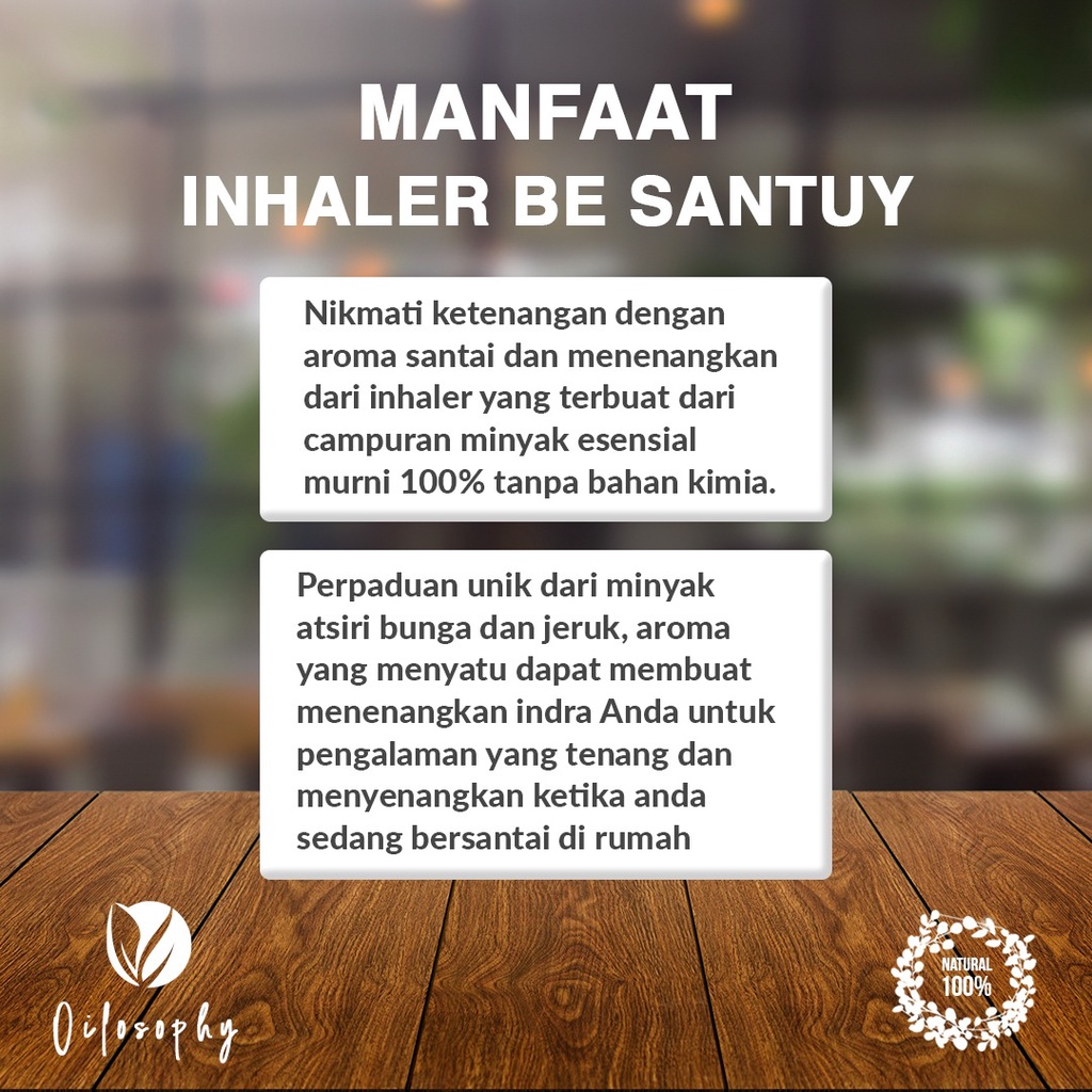 Inhaler Be Santuy - INHALER UNTUK MENENANGKAN PIKIRAN DAN MENCIPTAKAN SUASANA SANTAI