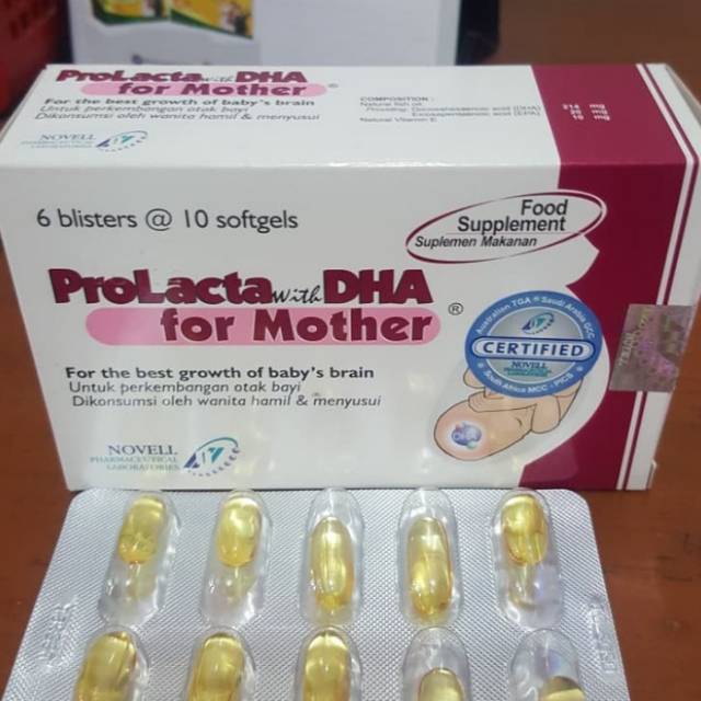 Prolacta with DHA for Mother ibu hamil isi 60 kapsul 6 strip ORIGINAL