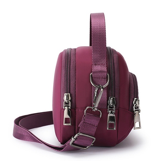 TAS SELEMPANG WANITA 3 RESLETING ANTI AIR UNGU KECIL IMPORT SLING BAG KOREA PREMIUM TA590P5 DENCE REMAJA KEKINIAN CEWEK MURAH BRANDED BATAM