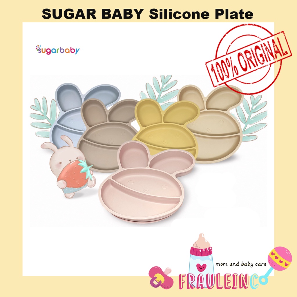 Sugar Baby Healthy Silicone Spoon 2 Set - Blue Green / Blue Pink - Sendok Bayi / NATURE BOWL PLATE SILICONE