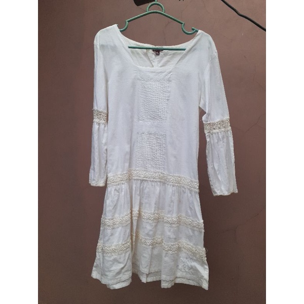 preloved tunik atau dress broken white