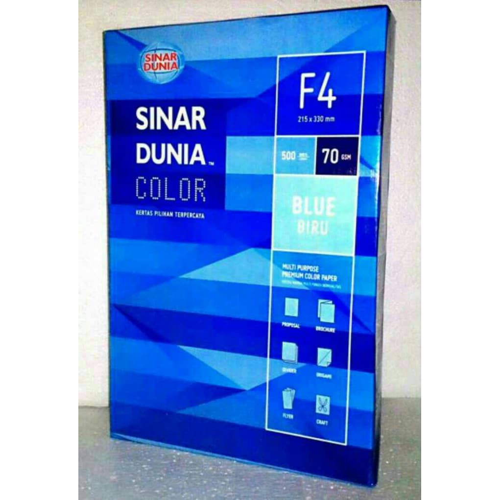 

HVS warna Biru Folio F4 Sinar dunia