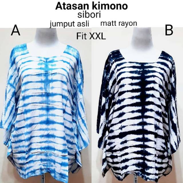 Atasan kimono sibori jumput batik modern