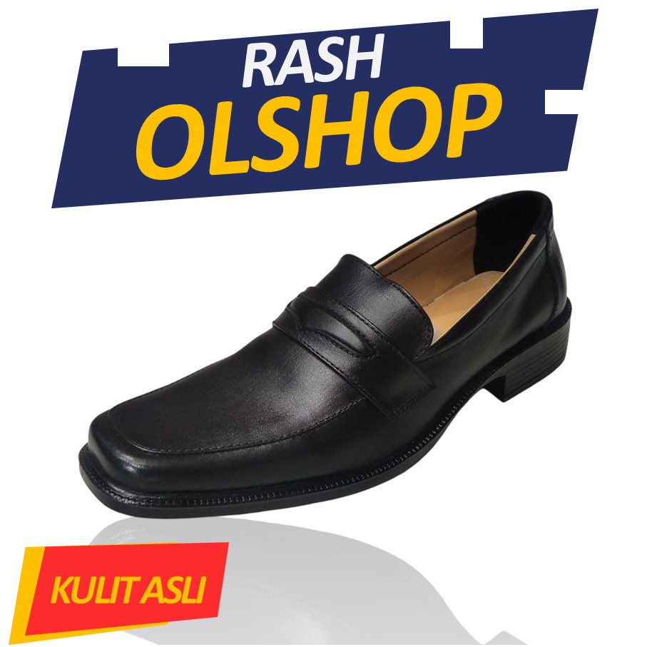 Sepatu Pantofel Slip On Terbaru Bahan Kulit Asli Sepatu Formal Pria Kulit