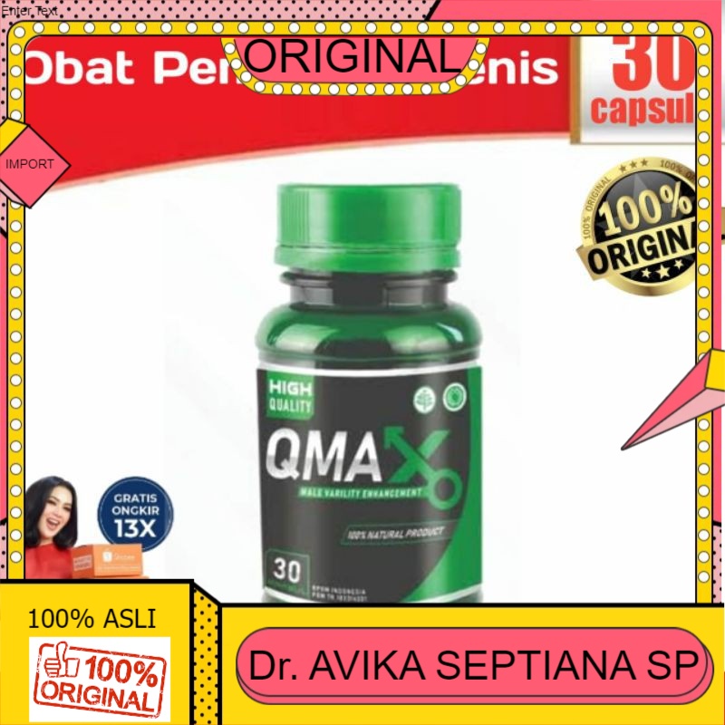 100% ASLI OBAT QMAX ASLI ORIGINAL SUPLEMEN KUAT TAHAN LAMA HERBAL ® PENIMAX asli original