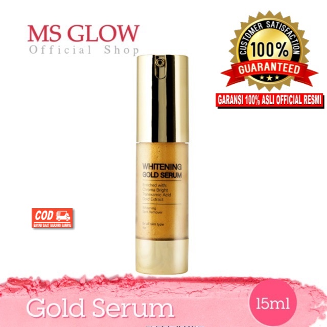 Ms Glow whitening Gold Serum bright and healthy skin Asli Original Official