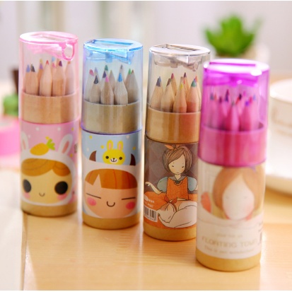 

SPW010 Pensil Warna 2B Dengan Desain Tabung Unik Bonus Peraut 12 Warna