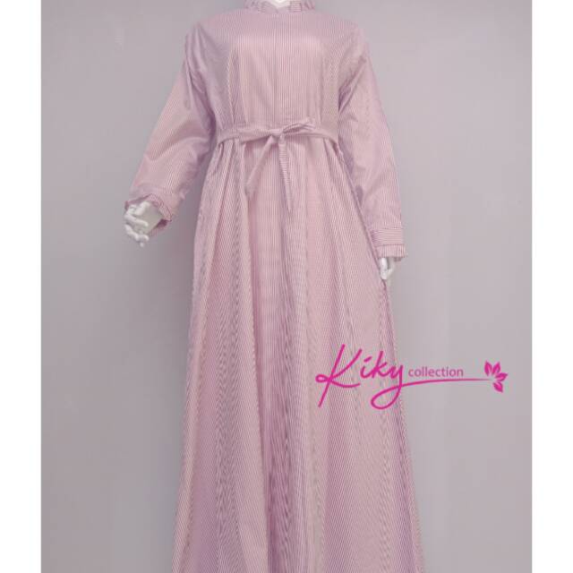 Gamis kiky collection katun jepang ori motif garis