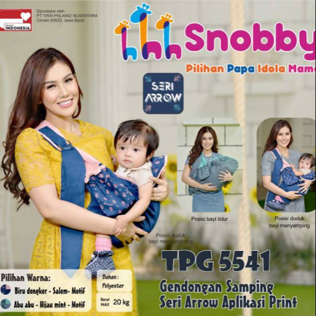 Snobby Gendongan Bayi Samping Topi Snobby TPG 5541 5641 5241