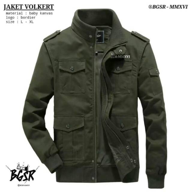 New Produk BGSR Jaket VOLKERT Premium / Jaket Windbreaker Pria Jaket Bomber Clasic