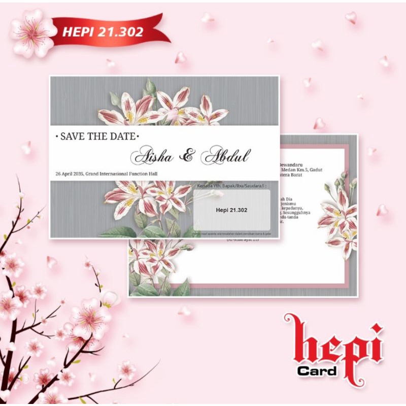 HEPI 302 Blangko Undangan Nikah Khitan Ultah