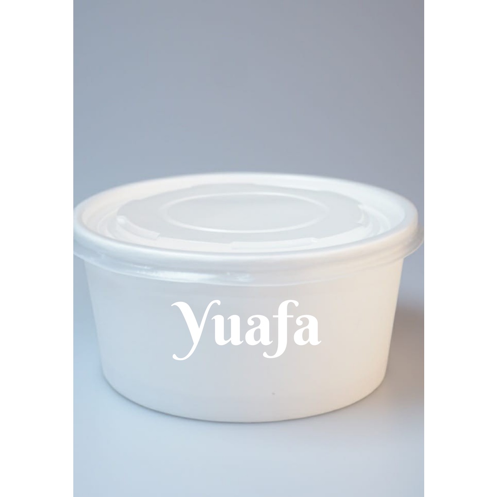Paper Bowl Polos 500 ml + Tutup 50 pcs