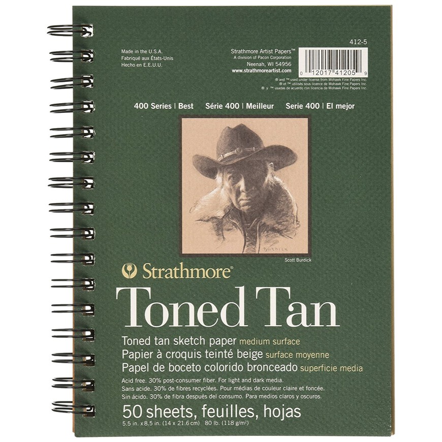 

Papan Tulis Gambar - Lyra Sketch Book - Kiky Sketch Book Strathmore Toned Tan 5.5" X 8.5" Sketch Pad