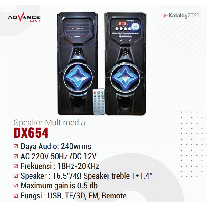 Speaker ADVANCE DX654 BT(bluetooth)