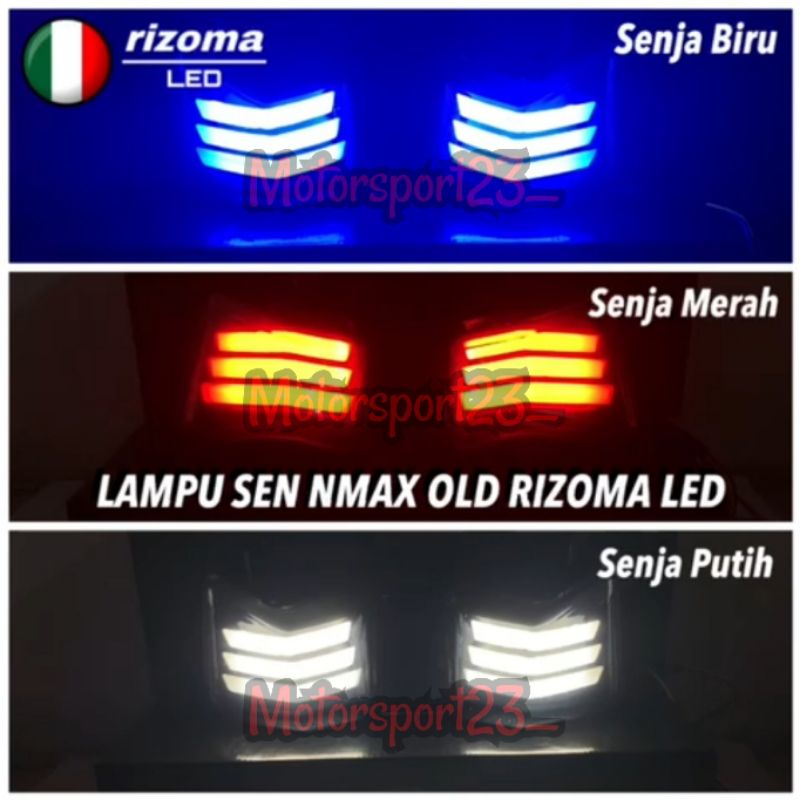 Lampu sein sen Yamaha Nmax old lampu sen Original Rizoma variasi senja biru-merah-putih
