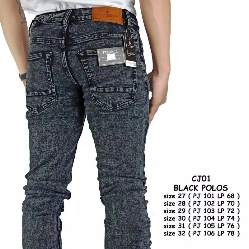 Celana jeans pria senow polos