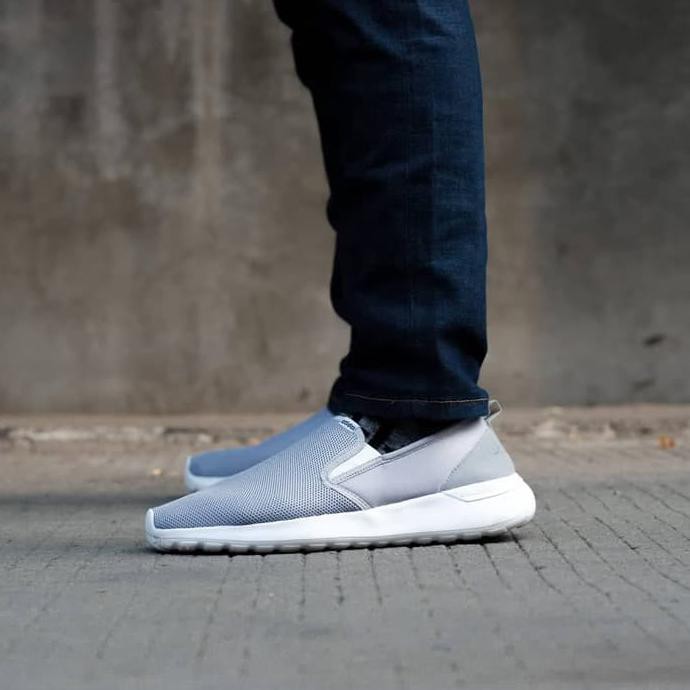 Barang Terjamin Adidas Neo Cloudfoam Lite Racer Slip On "Grey" DISKON