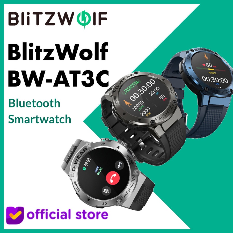 BlitzWolf BW AT3C Smartwatch Bluetooth Call Heart Sport Alt AT2 AT2C
