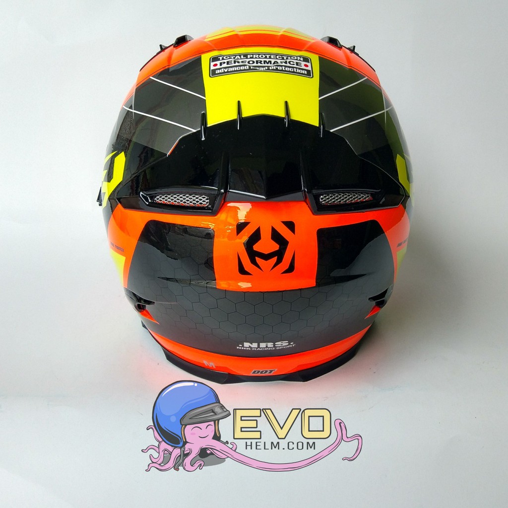 NHK RX9 NAVY ORANGE FLUO NHK SE GRAPHIC ORANGE FLUO - YELLOW ORIGINAL HELM NHK RX9 PAKET GANTENG