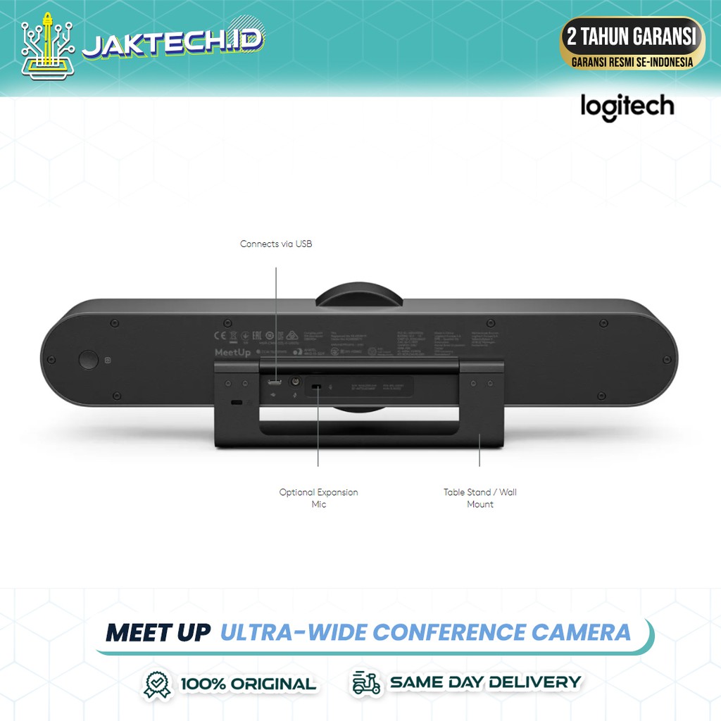 Logitech MeetUp Video Conference Cam All in One Webcam GARANSI RESMI