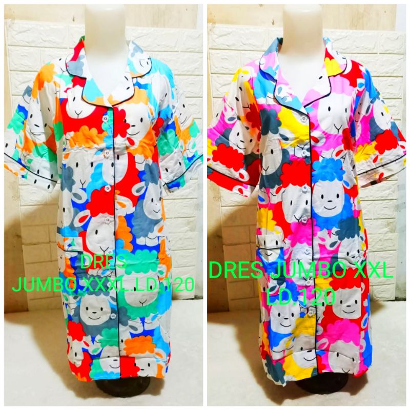 dres piyama wanita jumbo xxxl