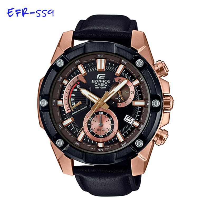 EDIFICE  EFR559 JAM TANGAN PRIA GRATIS BOX ORI