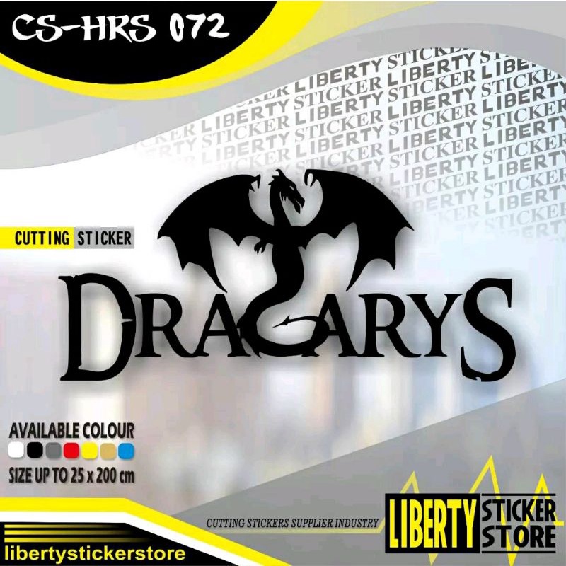 Jual Cutting Sticker Dracarys Cutting Stiker Dracarys Cutting