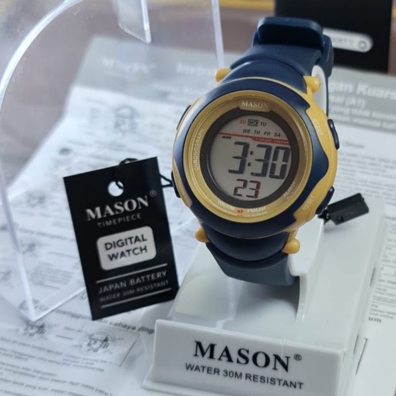 Jam Tangan Anak Digital Mason MDB 7009 Rubber Original