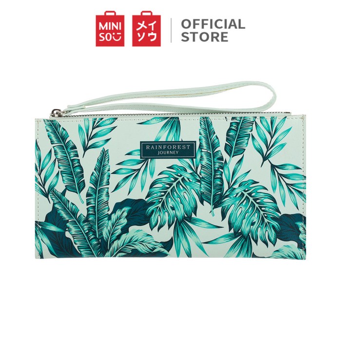 MINISO Dompet Tangan Tas Tangan Kopling Wanita Dompet Kopling Mode - Hijau