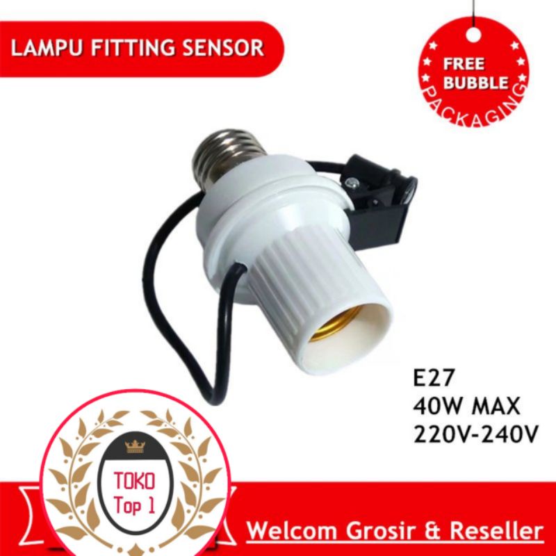 fitting lampu sensor E27 /  lampu sensor /fit sensor cahaya siang malam