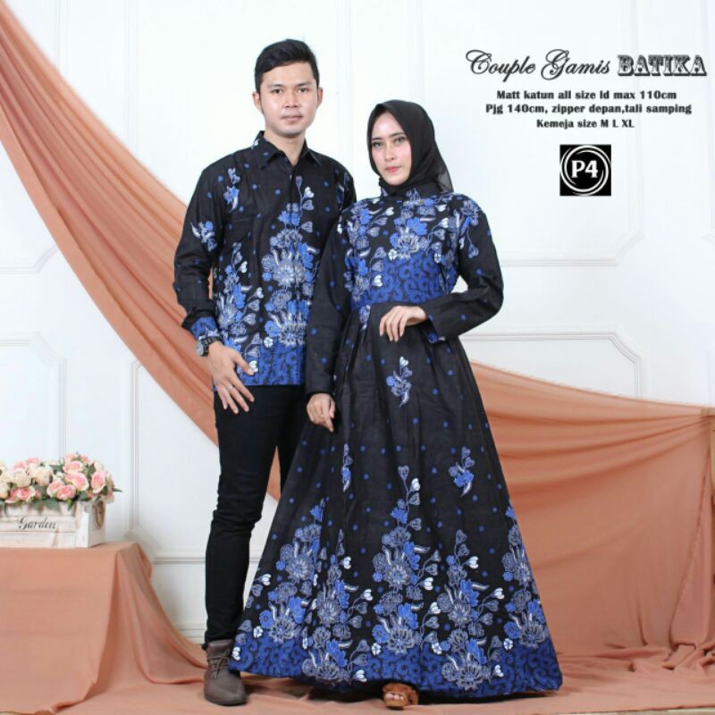 Mall Couple Batik Sarimbit Gamis Kemeja Motif Madu Harga Grosir Termurah Best
