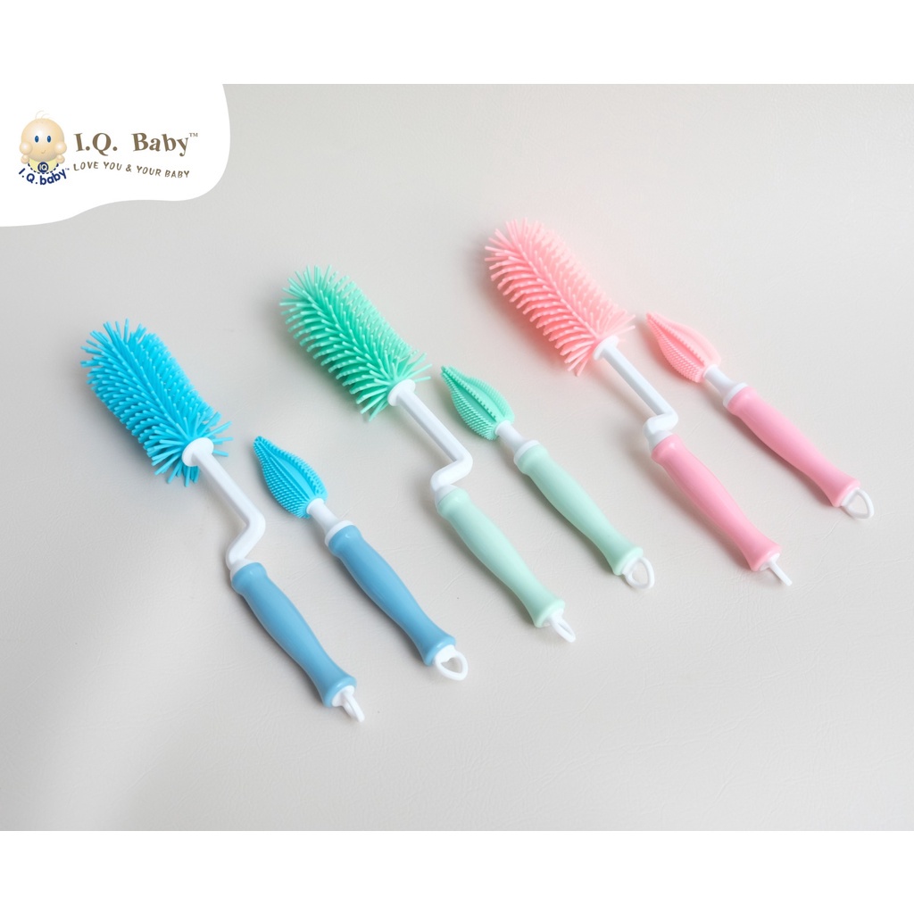 I.Q. Baby Bottle &amp; Nipple Cleaning Brush Sikat Pembersih Botol Empeng Dot Silikon