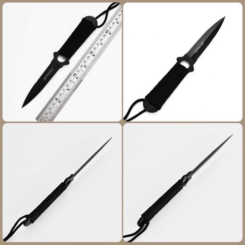 Pisau Tactical Wild Self Defense Outdoor Knife Survival Tool 21Cm