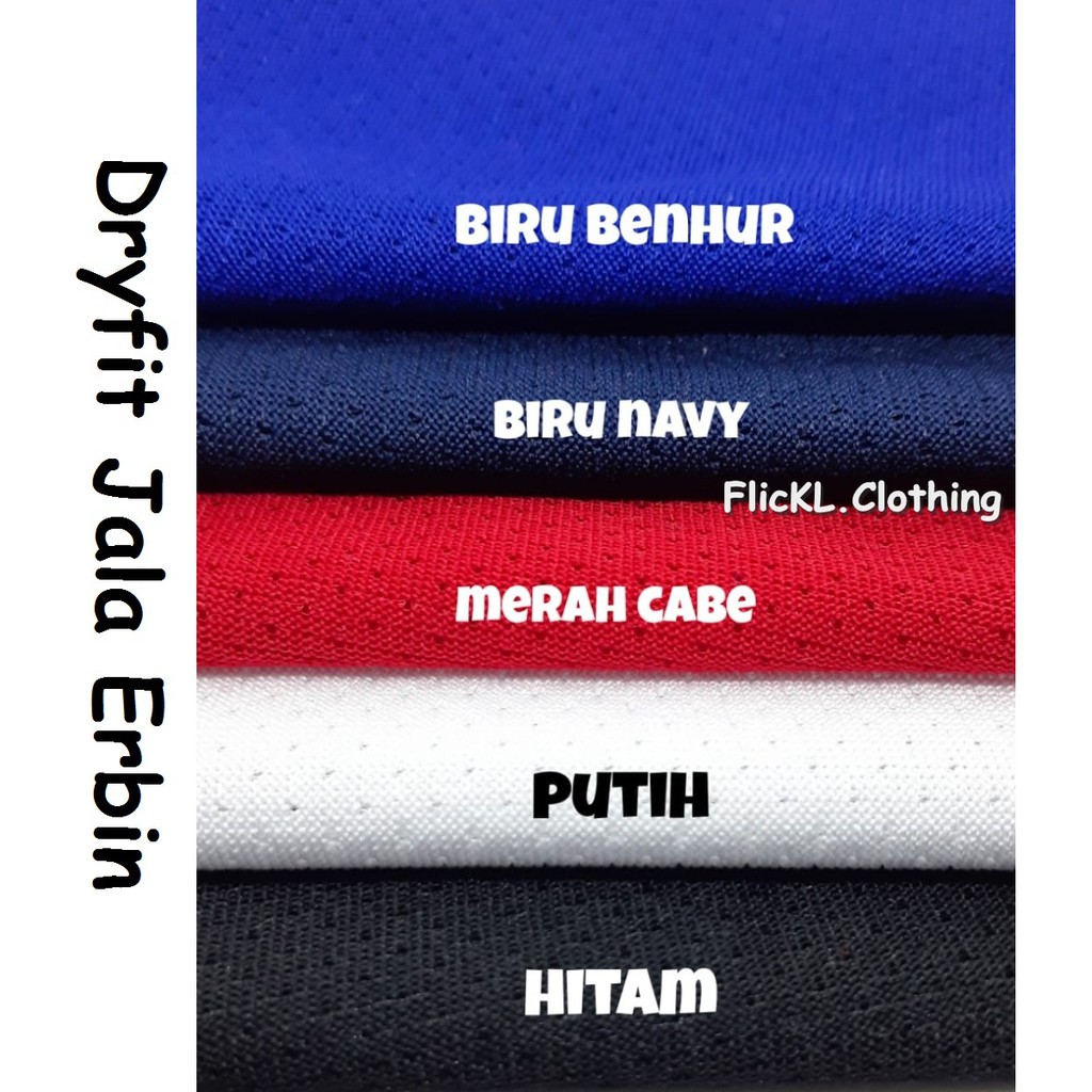 Bahan Kain Kaos Baju Dryfit Dry Fit Jala Erbin Olahraga Jersey Basket