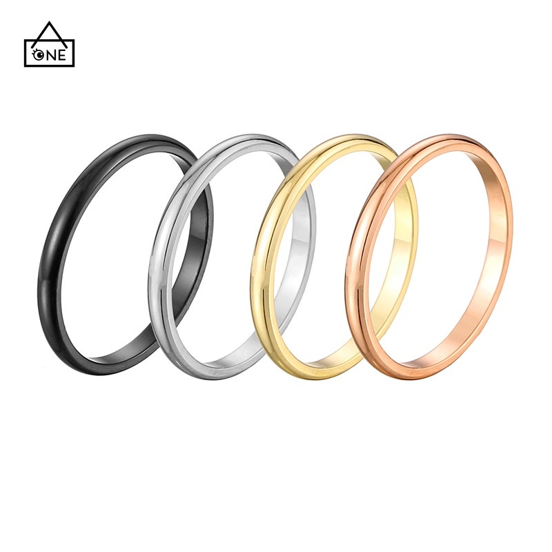 COD❤Cincin Pertunangan Titanium Steel cincin couple US 6 7 8 9 10 anting Fashion Wanita Murah A one