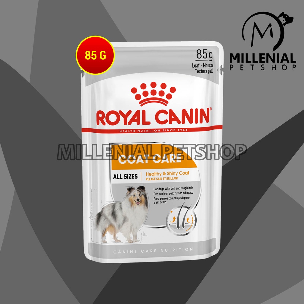 Royal Canin Dog Coat Care Pouch Wet Food Makanan basah Anjing Bulu 80G