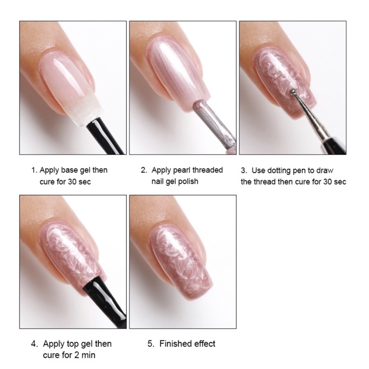 AS APS Color Pearl Fritillalia Threaded Nail Gel Polish Soak Off Uv