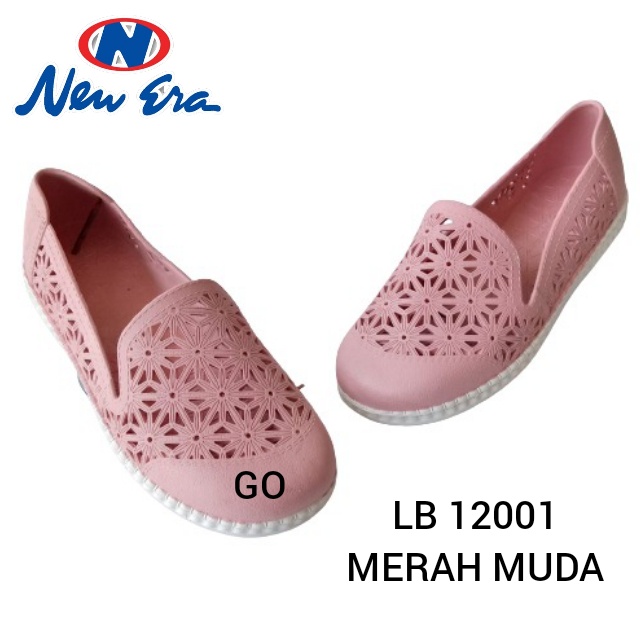 gof NEW ERA LB 12001 PVR Sepatu Slip On Wanita Karet Terbaru Original Murah