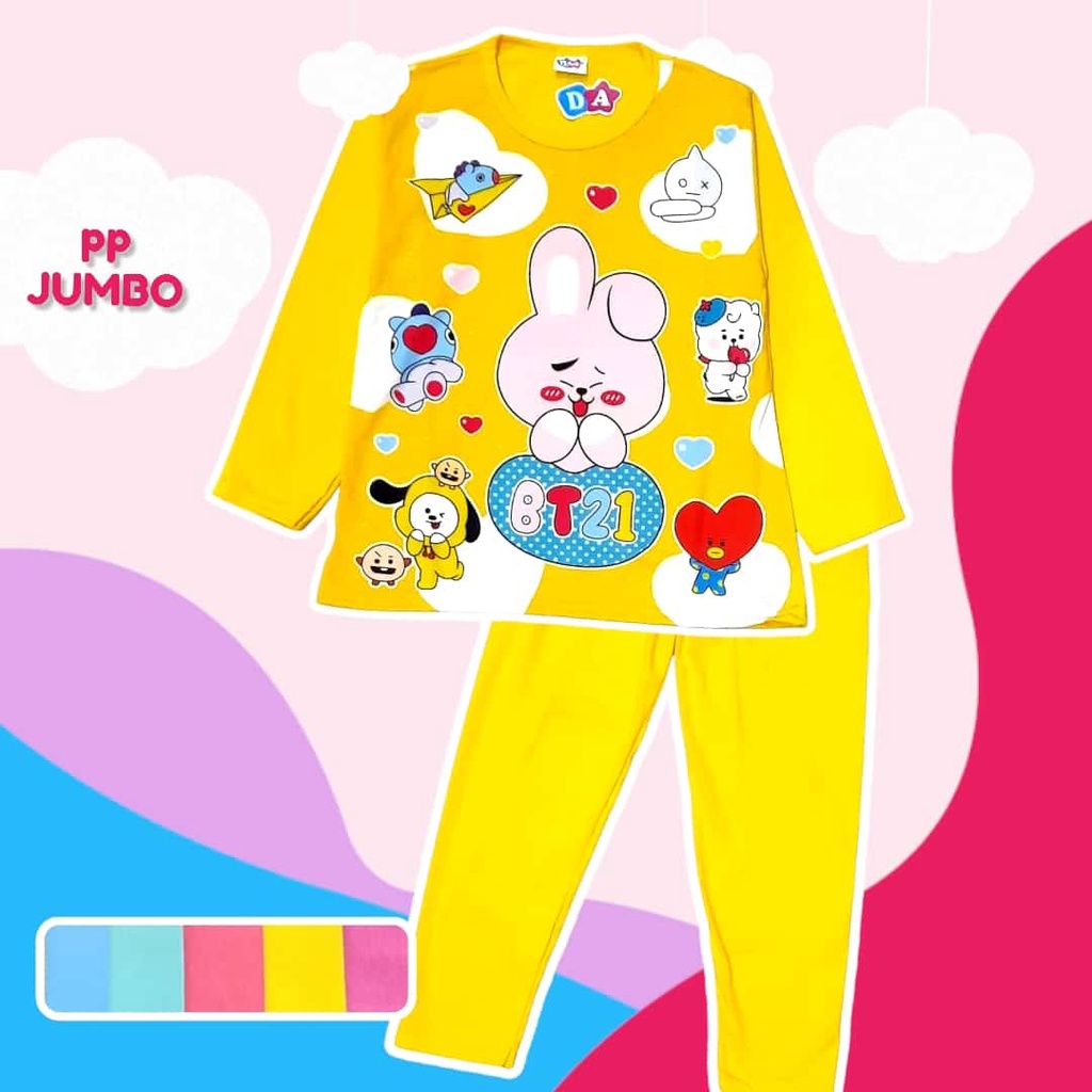 GROSIR 3set Piyama Anak DnA KIDS Jumbo Size (10-11th)/Piyama DEDINA/Setelan PP