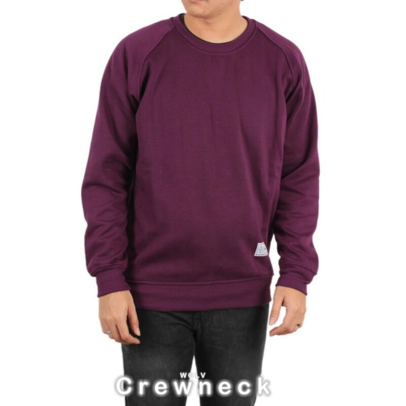 Sweater Crewneck Wolv Premium Sweater Pria Sweater Unisex Sweatshirt Polos