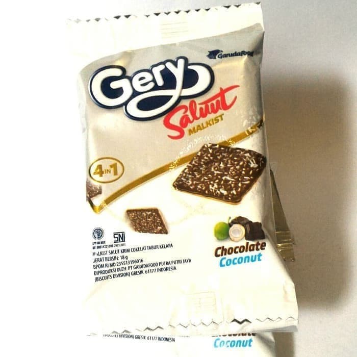 

Gery Saluut Malkist Cokelat Tabur Kelapa Sachet 1 Pcs