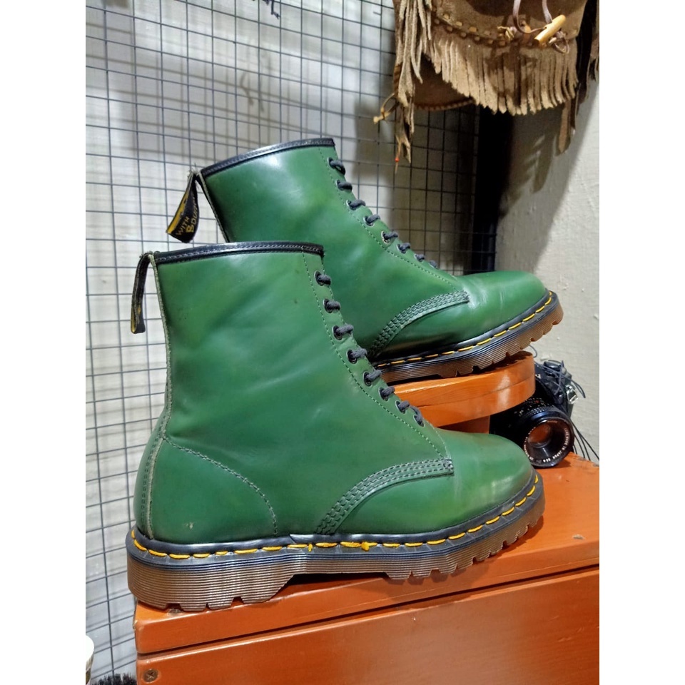 DR`MARTENS GREEN SMOOTH