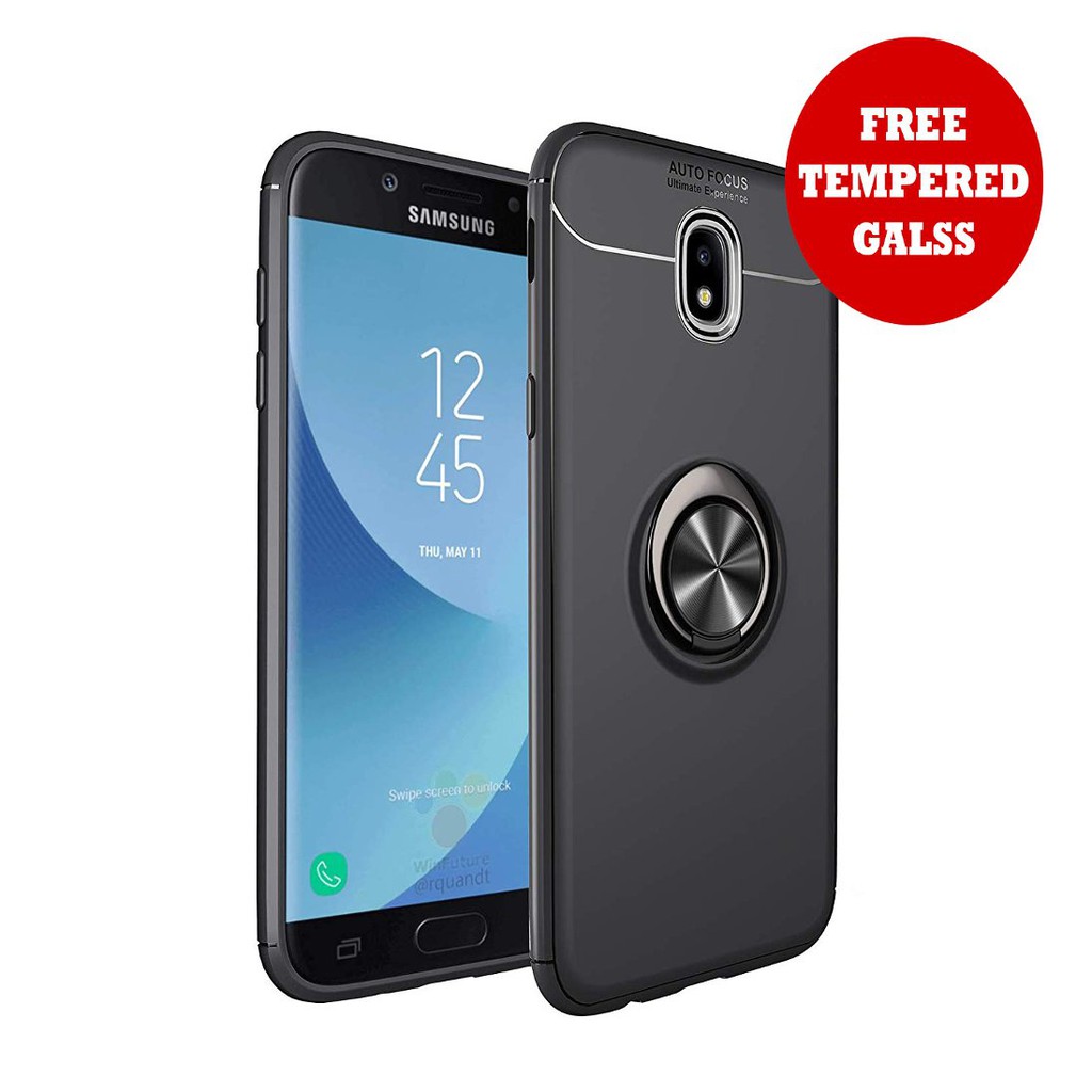 Samsung J7 pro iRing Invisible TPU Soft Case - Free tempered glass