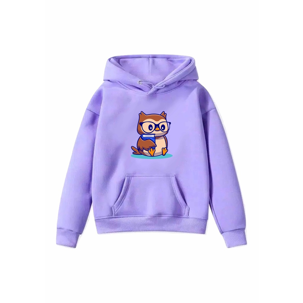 Hoodie The owl Sweater Pakaian Fleece Anak M - XXL