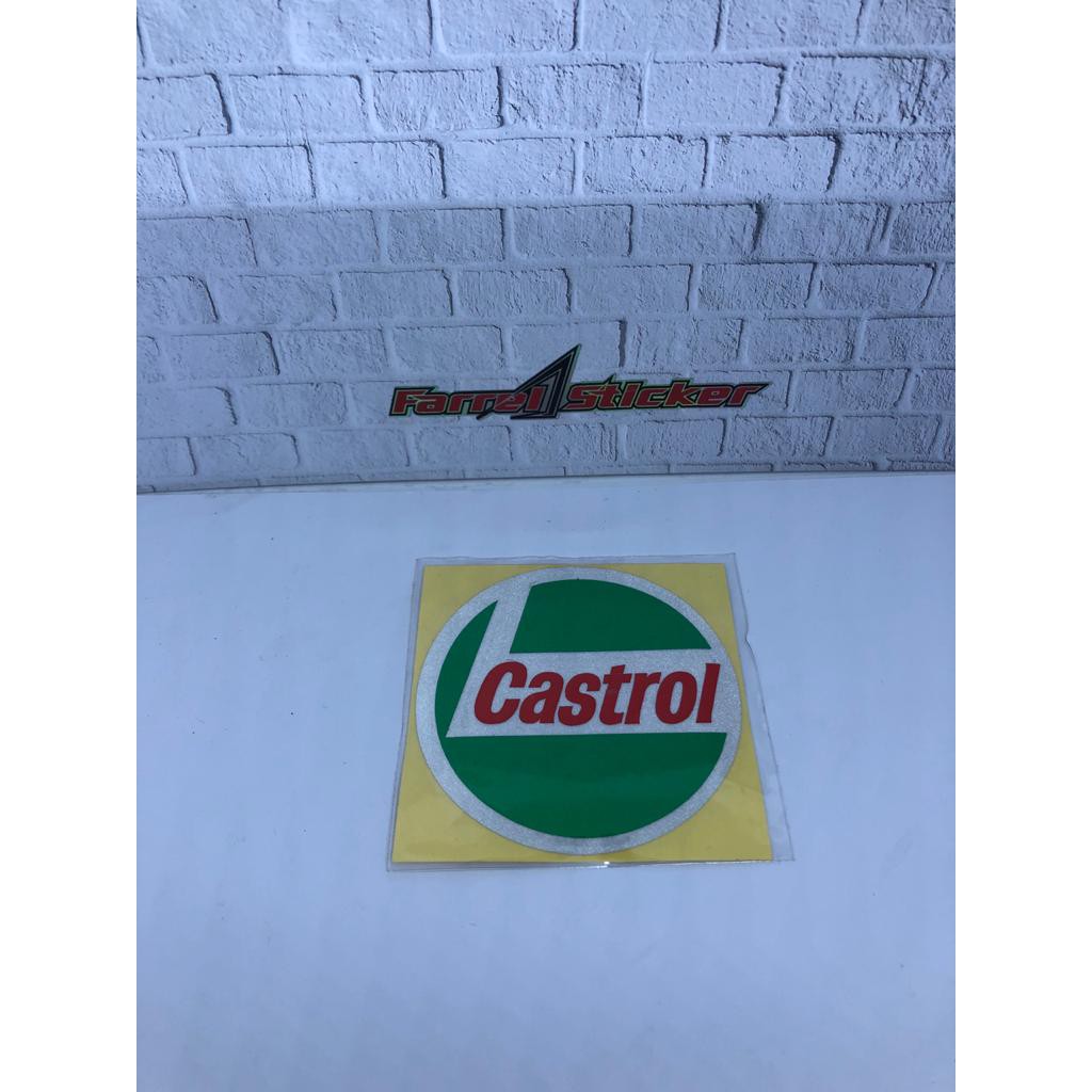 stiker sticker castrol lingkaran