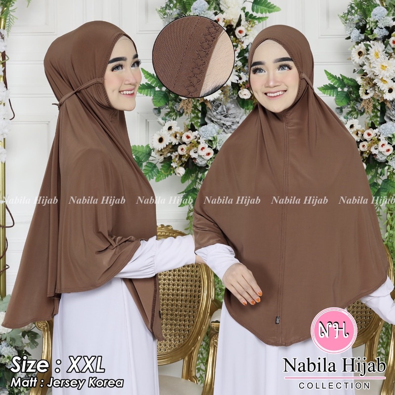 JILBAB KHIMAR MARYAM JERSEY JUMBO / JILBAB MARYAM PICOT JERSEY XXL BY NABILA COLLETION